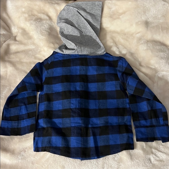 NWT 👦 100% COTTON HOODED FLANNEL SHIRT SWEATPANT JOGGERS SET BABY BOY 18-24 mo - Picture 5 of 12